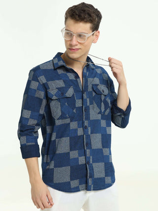 Grandiosity Ice Irish Indigo shirt - model_poseposition_of_shirtporduct_type