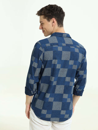 Grandiosity Ice Irish Indigo shirt - model_poseposition_of_shirtporduct_type