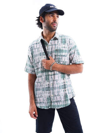 Green Casual Shirt Men - model_poseposition_of_shirtporduct_type