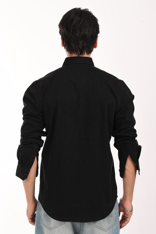 Highway Black Cargo Shirt - model_poseposition_of_shirtporduct_type