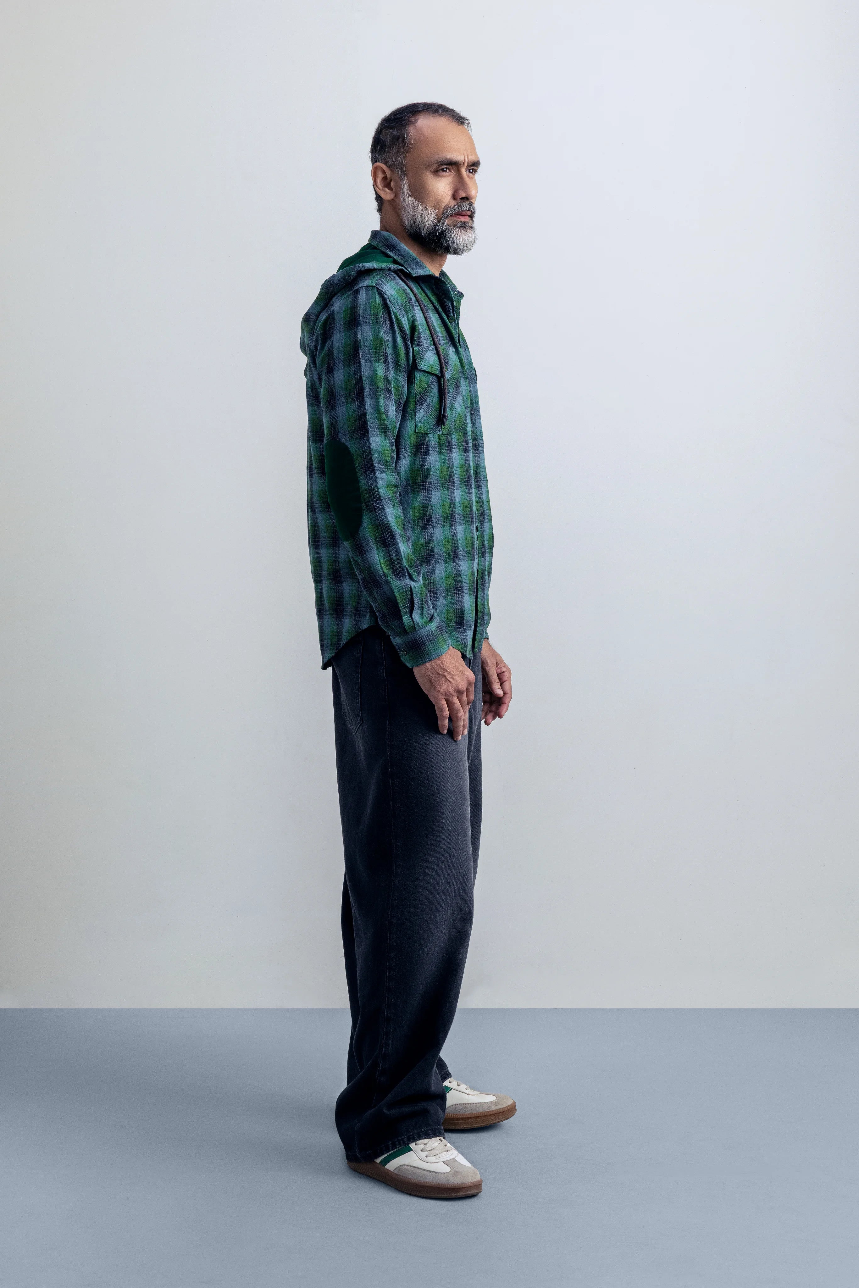Hunter Green Shirt - model_poseposition_of_shirtporduct_type