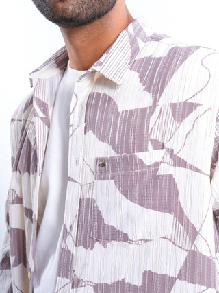 Imperial Topiaz White Ribbed Casual Shirt - model_poseposition_of_shirtporduct_type