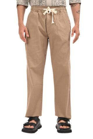 Khaki Linen Blend Straight Fit Trouser - model_poseposition_of_shirtporduct_type