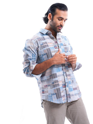 Lichen Multi - color Iron free Shirt - model_poseposition_of_shirtporduct_type