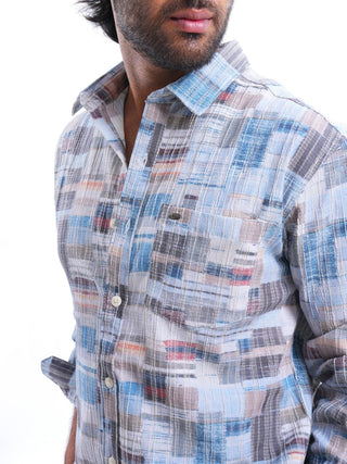 Lichen Multi - color Iron free Shirt - model_poseposition_of_shirtporduct_type