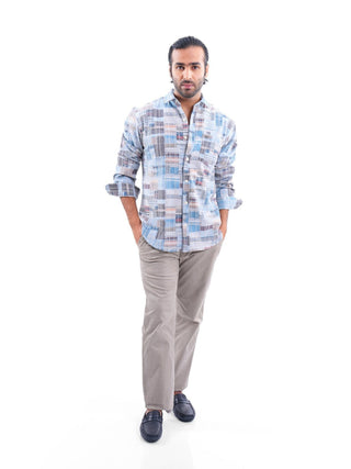 Lichen Multi - color Iron free Shirt - model_poseposition_of_shirtporduct_type