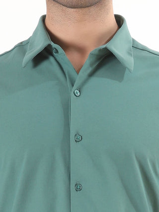Light Green Solid Full Sleeve Shirt - Men's Semi Casual - model_poseposition_of_shirtporduct_type