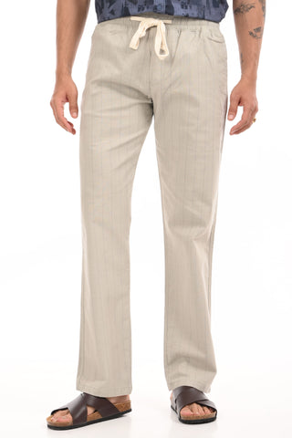 Light Grey Linen Blend Straight Fit Striped Trouser - model_poseposition_of_shirtporduct_type