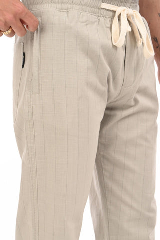 Light Grey Linen Blend Straight Fit Striped Trouser - model_poseposition_of_shirtporduct_type
