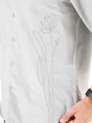 Light Olive Semi - Casual Shirt - model_poseposition_of_shirtporduct_type