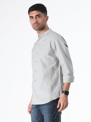 Light Olive Semi - Casual Shirt - model_poseposition_of_shirtporduct_type