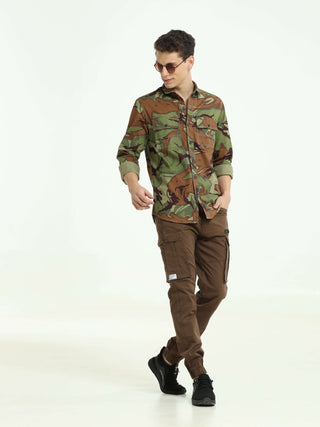 Majestic Vanguard Olive Brown Camo Shirt - model_poseposition_of_shirtporduct_type