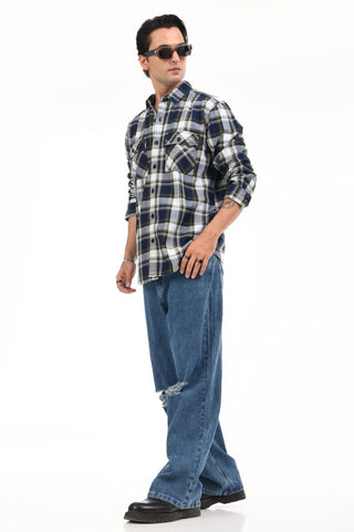 Meadow Plaid Green Checks Shirt - model_poseposition_of_shirtporduct_type