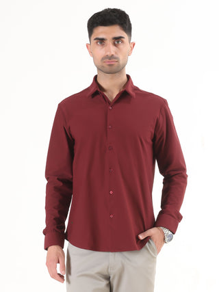 Men Solid Casual Maroon Shirt - model_poseposition_of_shirtporduct_type