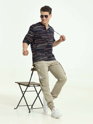 Midnight Aura Black Drop Shoulder Kurta - model_poseposition_of_shirtporduct_type