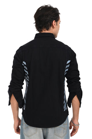 Midnight Black Frontier Classic Denim Shirt - model_poseposition_of_shirtporduct_type