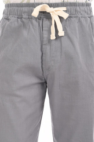 Mirage Grey Linen Blend Straight Fit Trousers - model_poseposition_of_shirtporduct_type
