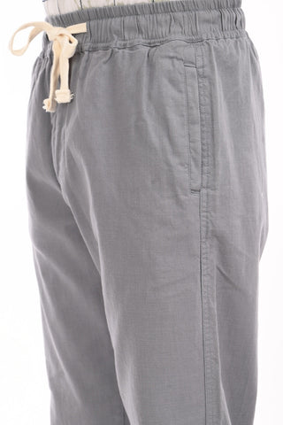 Mirage Grey Linen Blend Straight Fit Trousers - model_poseposition_of_shirtporduct_type