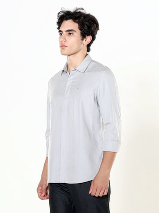Mirage Grey Seamless Solid Shirt - model_poseposition_of_shirtporduct_type