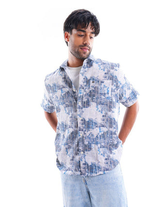 Misty Jade Multi - color Iron free Shirt - model_poseposition_of_shirtporduct_type