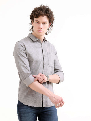 Misty Printed Grey Shirt - model_poseposition_of_shirtporduct_type