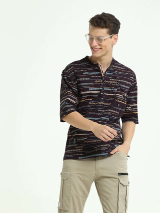 Mocha Essence Brown Drop Shoulder Kurta - model_poseposition_of_shirtporduct_type