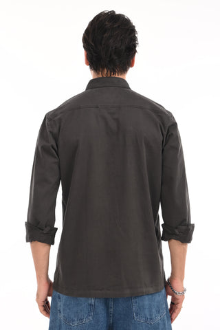 Mountain Grey Cargo Shirt - model_poseposition_of_shirtporduct_type