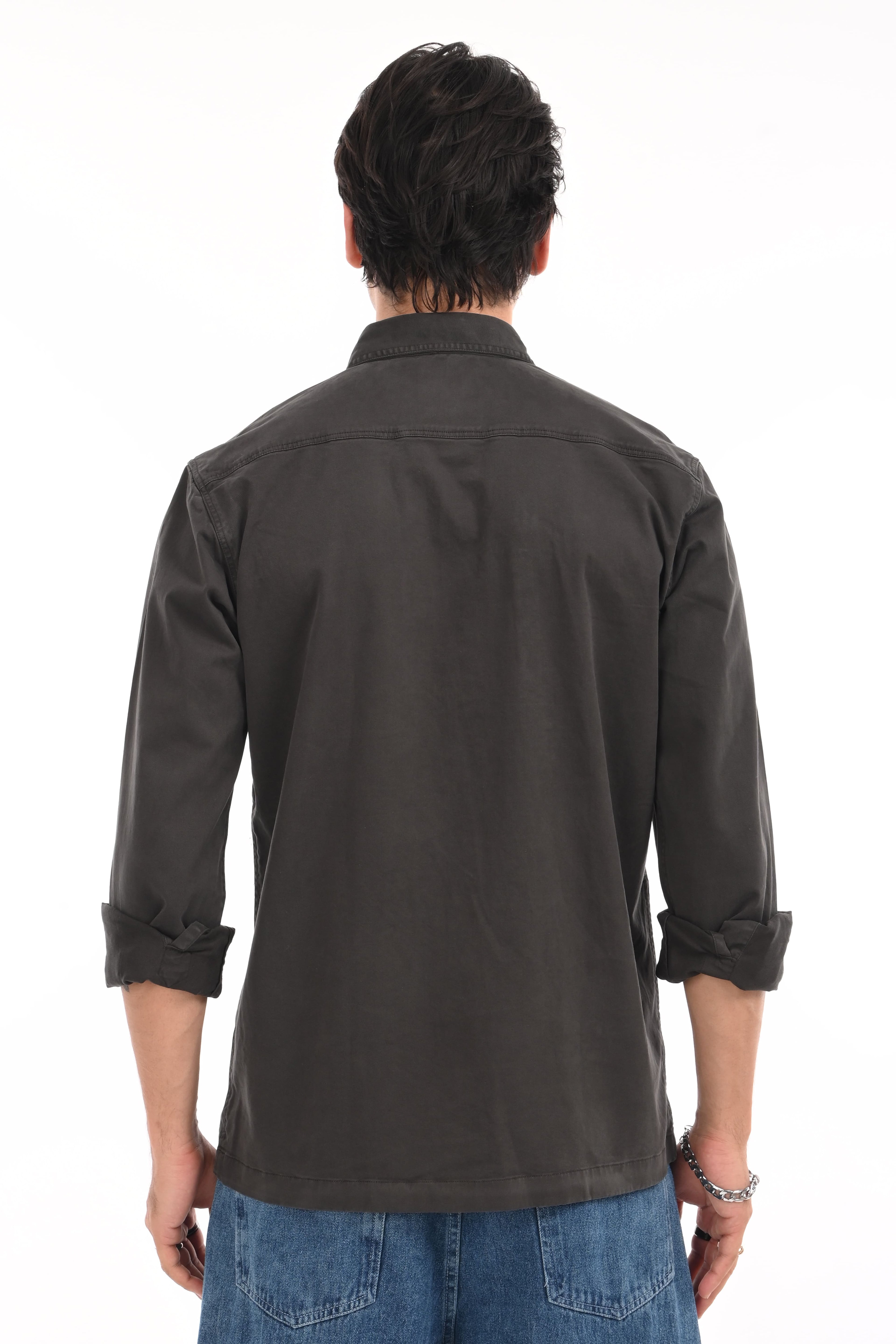 Mountain Grey Cargo Shirt - model_poseposition_of_shirtporduct_type
