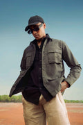 Mountain Grey Cargo Shirt - model_poseposition_of_shirtporduct_type