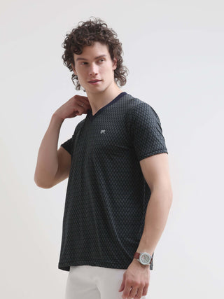 Nautical Zephyr Navy Blue Light Weight T-Shirt - model_poseposition_of_shirtporduct_type