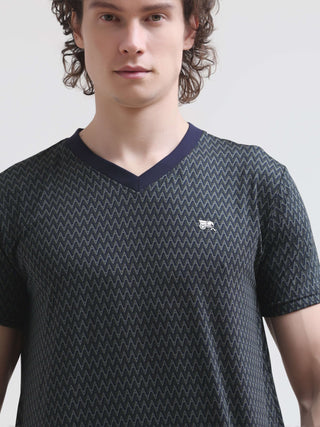 Nautical Zephyr Navy Blue Light Weight T-Shirt - model_poseposition_of_shirtporduct_type