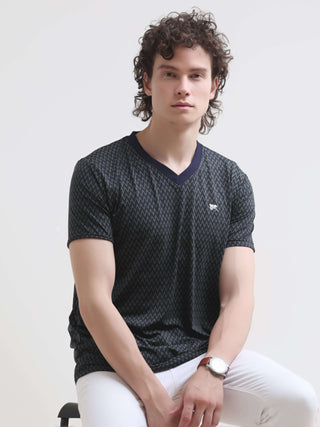 Nautical Zephyr Navy Blue Light Weight T-Shirt - model_poseposition_of_shirtporduct_type