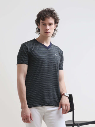 Nautical Zephyr Navy Blue Light Weight T-Shirt - model_poseposition_of_shirtporduct_type