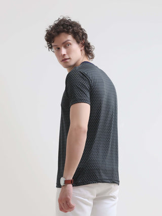 Nautical Zephyr Navy Blue Light Weight T-Shirt - model_poseposition_of_shirtporduct_type