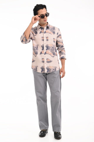 Off White AOP Digital Printed Casual Shirt - model_poseposition_of_shirtporduct_type