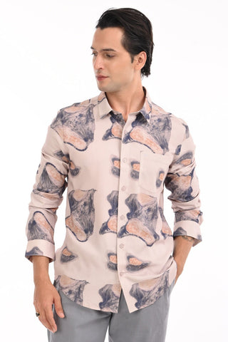 Off White AOP Digital Printed Casual Shirt - model_poseposition_of_shirtporduct_type