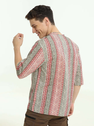 Olive Blush Drop Shoulder Kurta - model_poseposition_of_shirtporduct_type