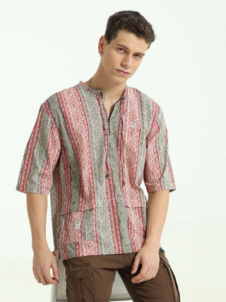 Olive Blush Drop Shoulder Kurta - model_poseposition_of_shirtporduct_type