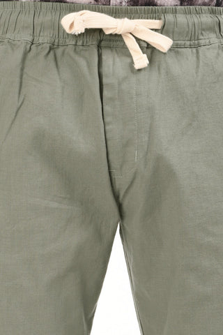 Olive Green Linen Blend Straight Fit Trouser - model_poseposition_of_shirtporduct_type