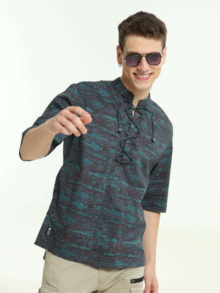 Peacock Grace Drop Shoulder Kurta - model_poseposition_of_shirtporduct_type