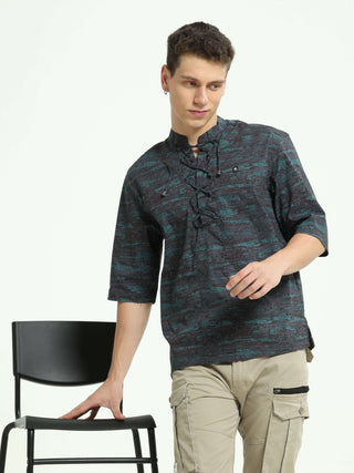 Peacock Grace Drop Shoulder Kurta - model_poseposition_of_shirtporduct_type