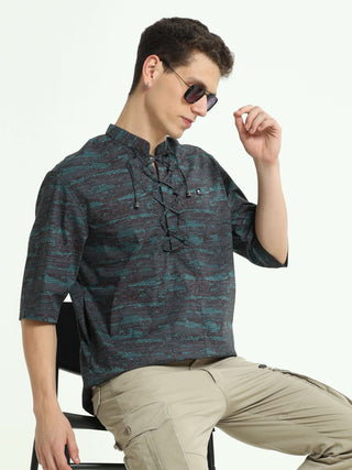 Peacock Grace Drop Shoulder Kurta - model_poseposition_of_shirtporduct_type