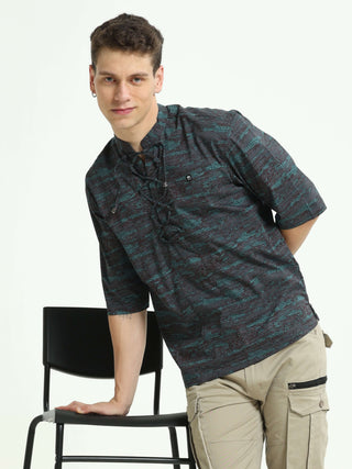 Peacock Grace Drop Shoulder Kurta - model_poseposition_of_shirtporduct_type