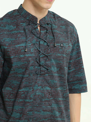 Peacock Grace Drop Shoulder Kurta - model_poseposition_of_shirtporduct_type