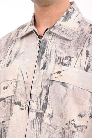 Quite Silver Pure Cotton Zipper Shirt - model_poseposition_of_shirtporduct_type