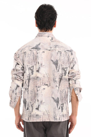 Quite Silver Pure Cotton Zipper Shirt - model_poseposition_of_shirtporduct_type