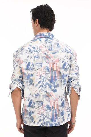 Real Blue Zipper Casual Shirt - model_poseposition_of_shirtporduct_type