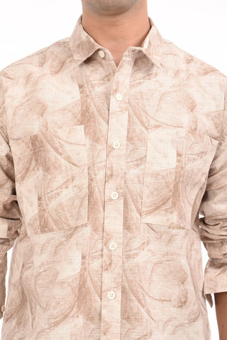 Rust Brown Oversized Cotton Shirt - model_poseposition_of_shirtporduct_type