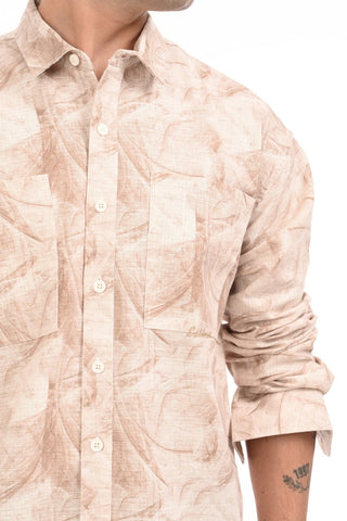 Rust Brown Oversized Cotton Shirt - model_poseposition_of_shirtporduct_type