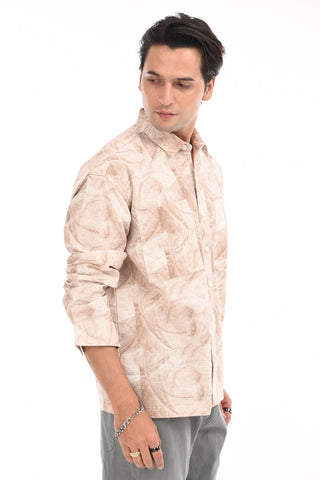 Rust Brown Oversized Cotton Shirt - model_poseposition_of_shirtporduct_type